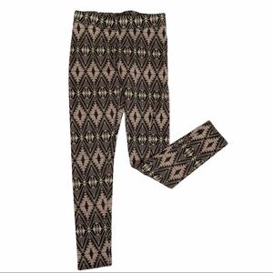 AMERICAN EAGLE Patterned Cotton Hi-Rise Leggings Small